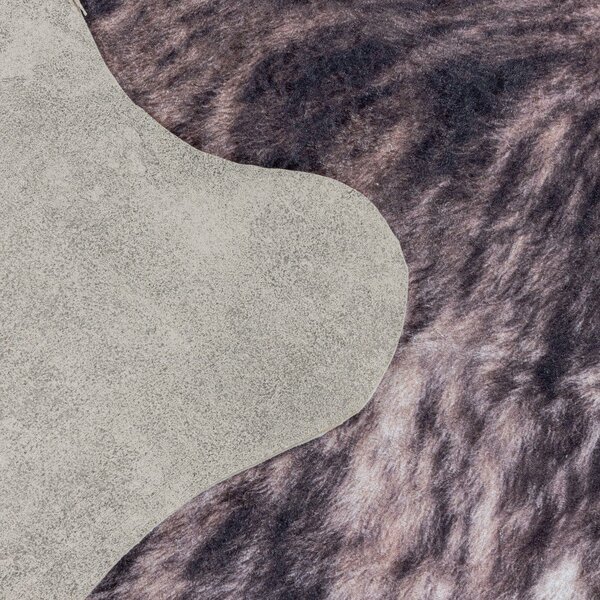 Temno rjava sintetična koža 100x135 cm Etosha – Ayyildiz Carpets