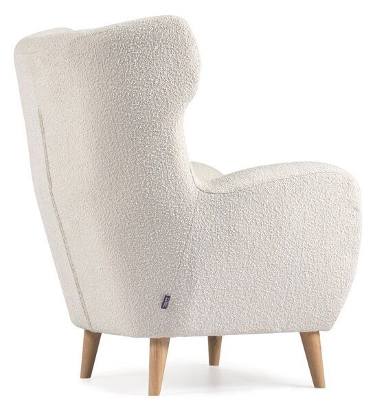 Bel fotelj iz tkanine bouclé Patio – Kave Home