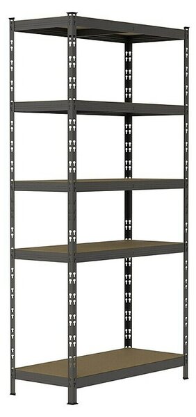 Regalux Kovinski regal (V x Š x G: 180 x 93 x 40 cm, Nosilnost na polico: 175 kg, Število polic: 5 kos, Siva, Priklop)
