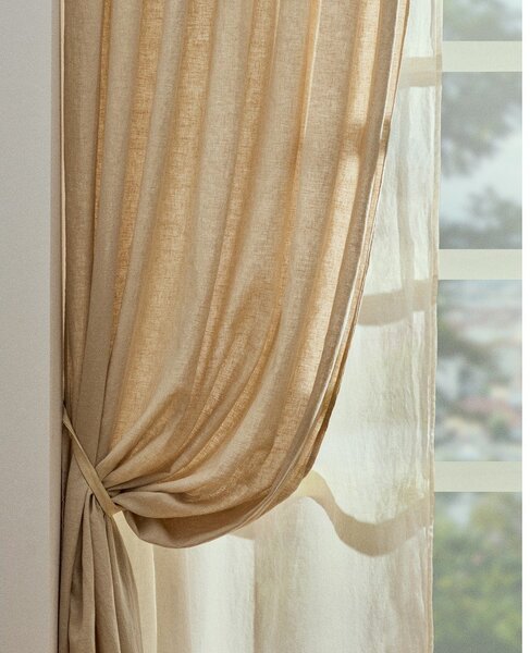 Bež bombažna zavesa 140x270 cm Nolira – Kave Home