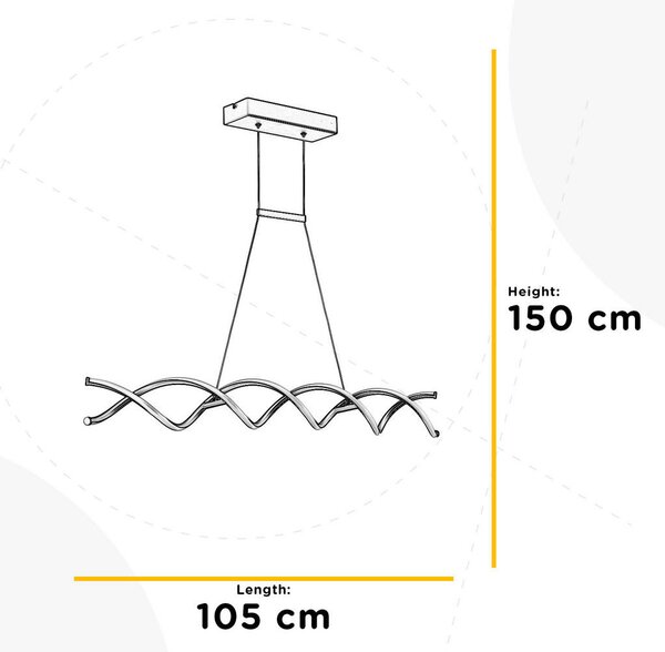 VISEČA LED-SVETILKA 5097 DNA 1800 lm 4000 K