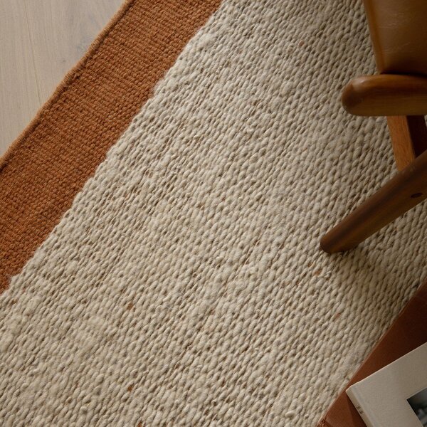 Kremno bela/v barvi terakote ročno tkana volnena preproga 120x170 cm Lima Rust – Asiatic Carpets