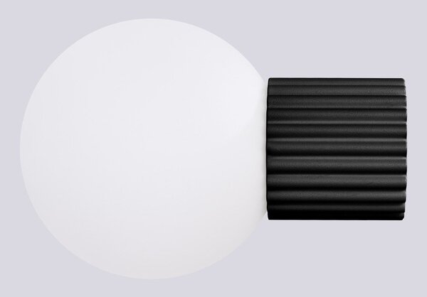 Črna stenska svetilka ø 12 cm Orbital – Sollux