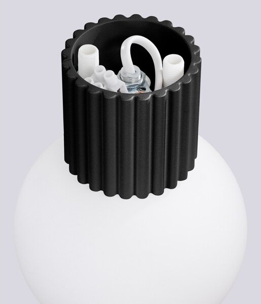 Črna stenska svetilka ø 12 cm Orbital – Sollux