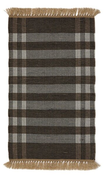 Črna obojestranska/ročno tkana preproga 60x90 cm Barani – Kave Home