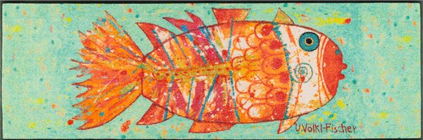 KUHINJSKI TEKAČ Funky Fish 60/180 cm potiskano večbarvno