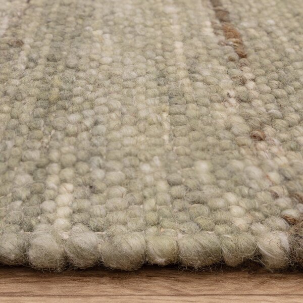 Kaki zelena obojestranska ročno tkana preproga iz mešanice volne 120x170 cm Birkdale Pistachio – Asiatic Carpets