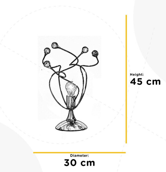 KRISTALNA NAMIZNA SVETILKA 30/45 cm