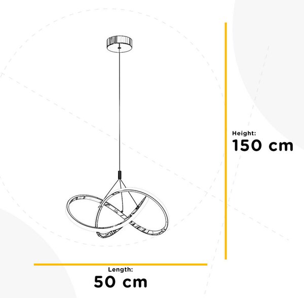VISEČA LED-SVETILKA 5096 LOOP 1800 lm 4000 K
