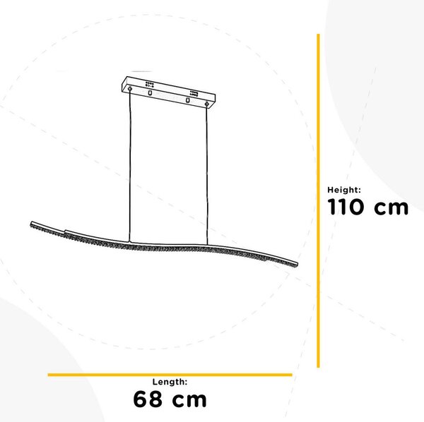 VISEČA LED-SVETILKA 5011 ONDA 1800 lm 4000 K