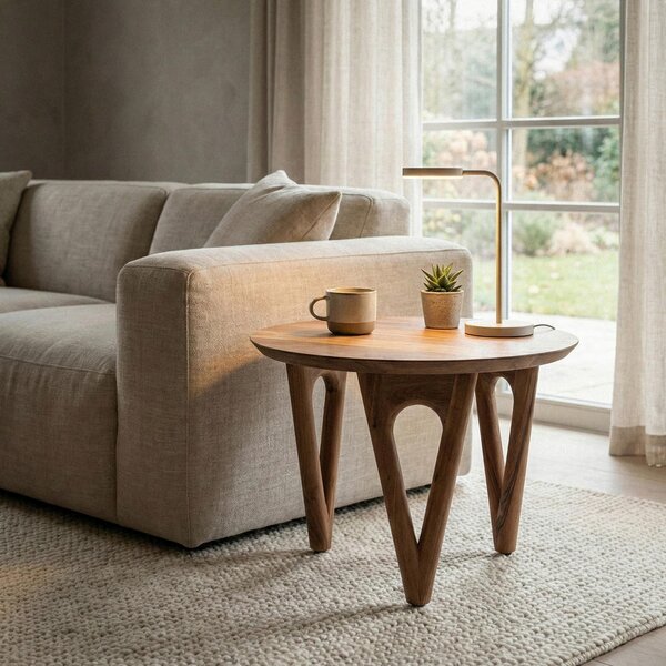 KLUBSKA MIZA, 60/42/60 cm barve akacije