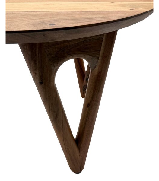 KLUBSKA MIZA, 60/42/60 cm barve akacije