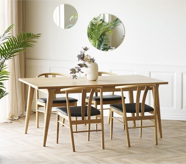 Raztegljiva jedilna miza z dodatno ploščo v hrastovem dekorju 90x180 cm Darwin – House Nordic