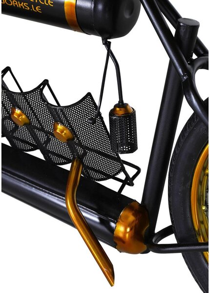 Premium Living Retro Barska Miza Cruiser Slow Ride, Črna, Zlata