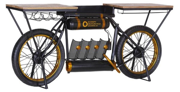 Premium Living Retro Barska Miza Cruiser Slow Ride, Črna, Zlata