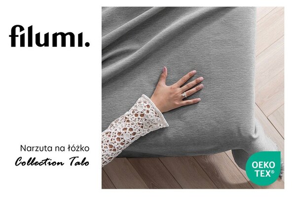 Sivo pregrinjalo iz šenilje 220x240 cm Talo – Filumi