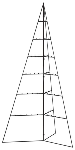 VidaXL Kovinska novoletna jelka za dekoracijo črna 140 cm