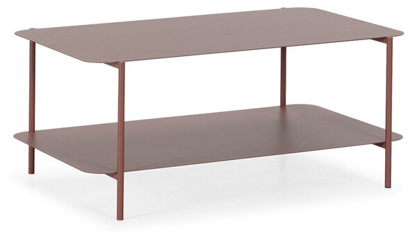 Kovinska klubska mizica v barvi terakote 58x90 cm Beatrix – MOME