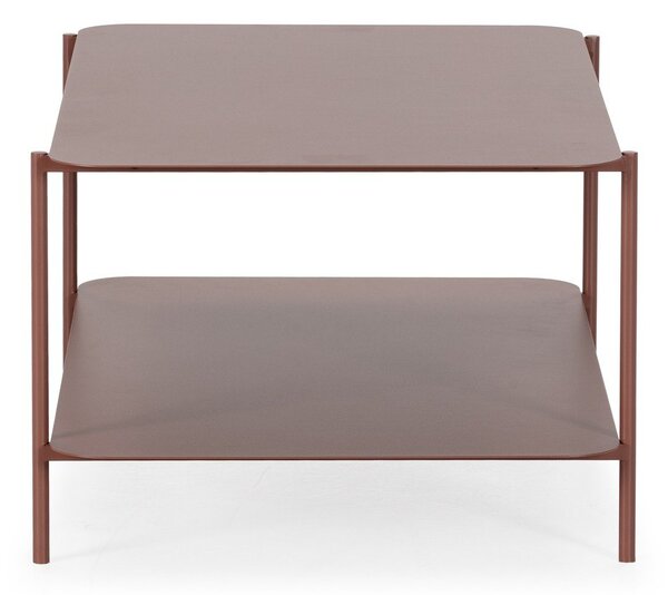 Kovinska klubska mizica v barvi terakote 58x90 cm Beatrix – MOME