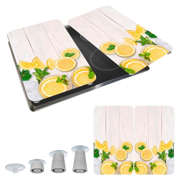 Zaščitne plošče za štedilnik 2 ks iz kaljenega stekla 52x30 cm Lemons – Wenko