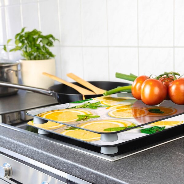 Zaščitne plošče za štedilnik 2 ks iz kaljenega stekla 52x30 cm Lemons – Wenko