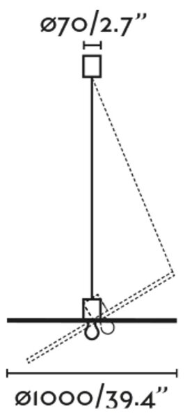 FARO 68590-70 - Lestenec na vrvici COSTAS 1xE27/15W/230V d. 100 cm črna/ratan