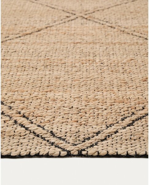 Ročno tkana preproga iz jute v naravni barvi 160x230 cm Vallalta – Kave Home