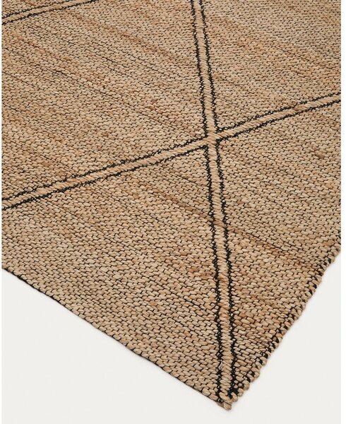Ročno tkana preproga iz jute v naravni barvi 160x230 cm Vallalta – Kave Home