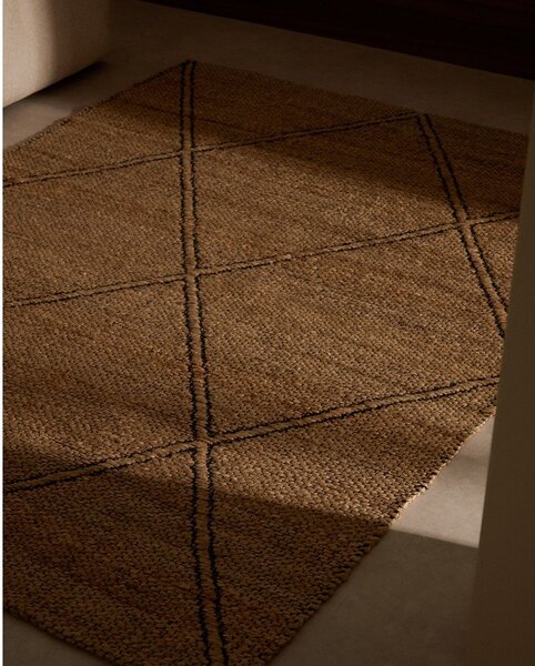 Ročno tkana preproga iz jute v naravni barvi 160x230 cm Vallalta – Kave Home