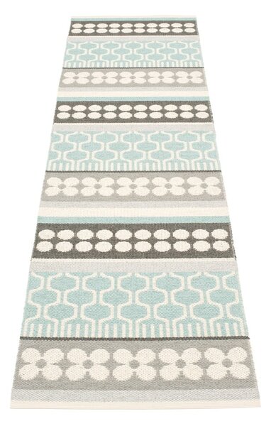 Siv/turkizen zunanji in notranji tekač 70x270 cm Asta Pale Turquoise – Pappelina