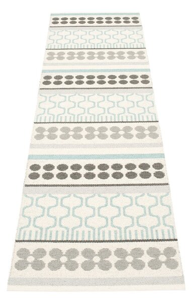 Siv/turkizen zunanji in notranji tekač 70x270 cm Asta Pale Turquoise – Pappelina