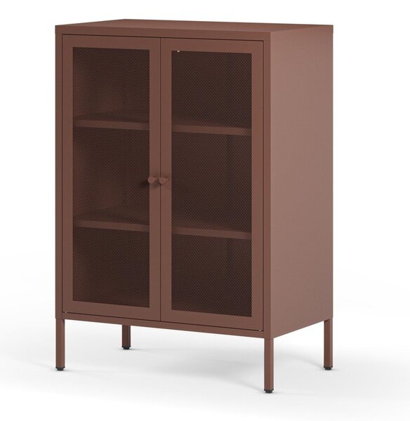 Bordo rdeča kovinska omarica 70x100x40 cm Fayna – Marckeric