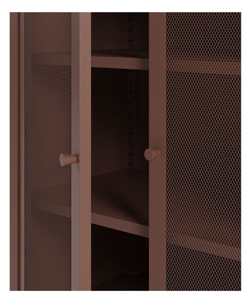 Bordo rdeča kovinska omarica 70x100x40 cm Fayna – Marckeric