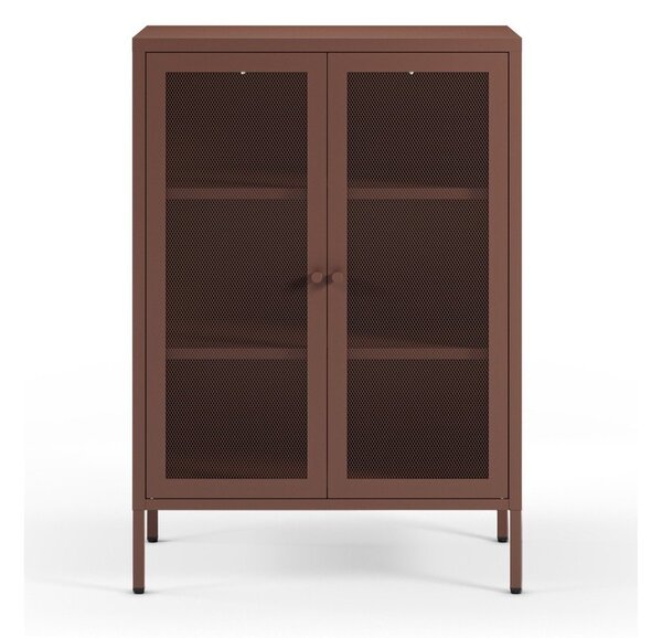 Bordo rdeča kovinska omarica 70x100x40 cm Fayna – Marckeric