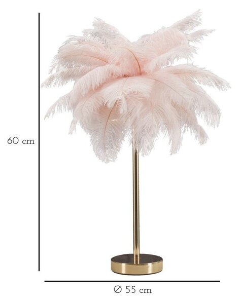 Namizna svetilka v rožnati barvi (višina 55 cm) Palm Pink – Mauro Ferretti