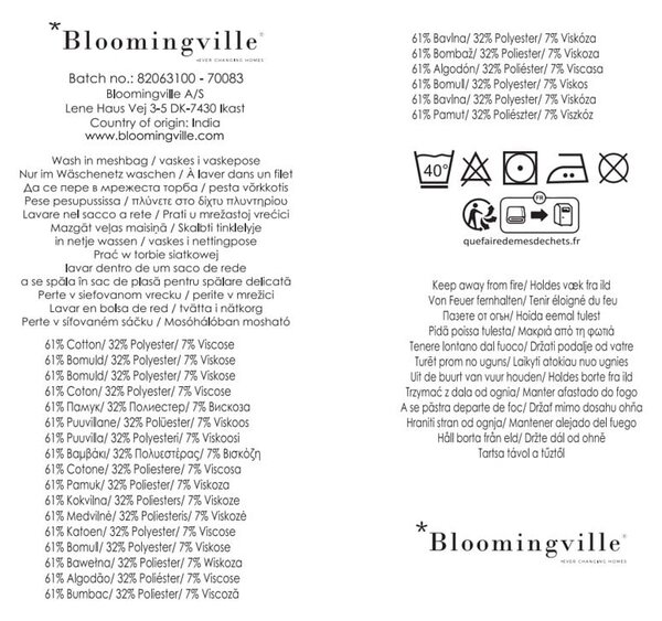 Rjava odeja iz recikliranega bombaža 130x160 cm Anniversary – Bloomingville