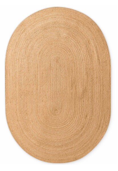 Obojestranska ročno tkana preproga iz jute v naravni barvi 160x230 cm Braided – Hanse Home