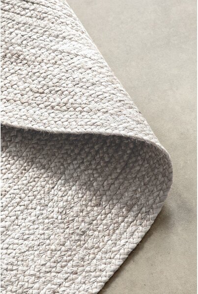 Bela obojestranska ročno tkana okrogla preproga iz jute ø 140 cm Braided – Hanse Home