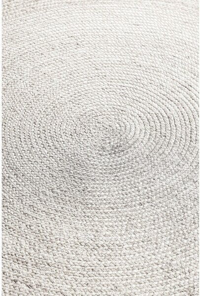 Bela obojestranska ročno tkana okrogla preproga iz jute ø 140 cm Braided – Hanse Home