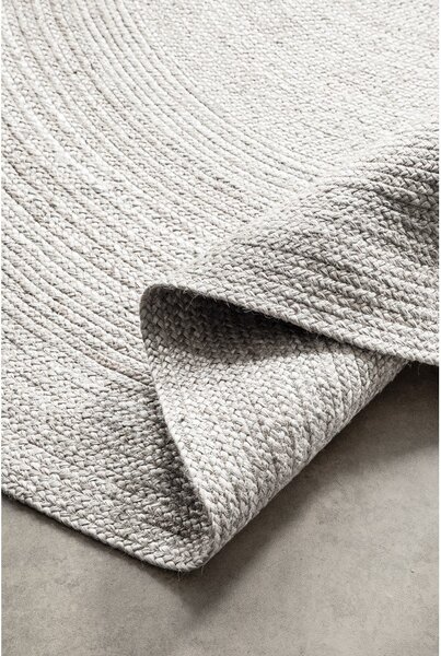 Bela obojestranska ročno tkana okrogla preproga iz jute ø 140 cm Braided – Hanse Home