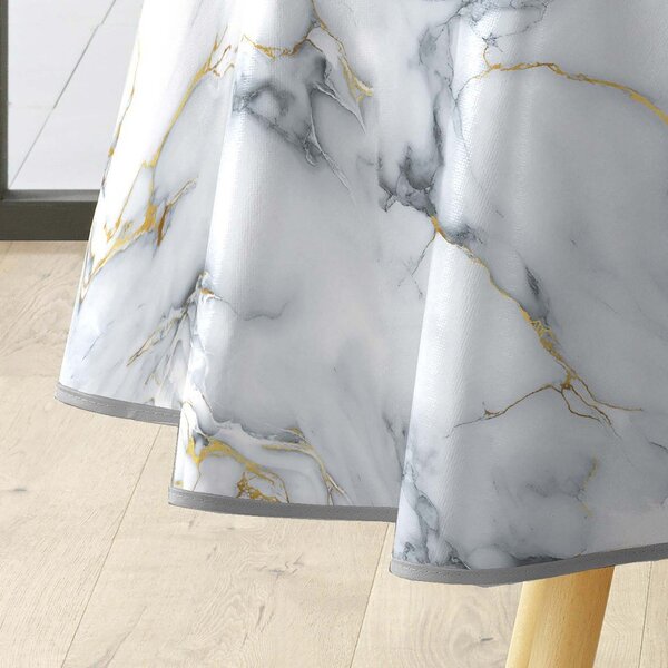 Povoščen namizni prt ø 160 cm Marquina – douceur d'intérieur