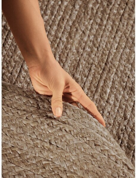 Obojestranska ročno tkana preproga iz jute v temni naravni barvi 160x230 cm Braided – Hanse Home