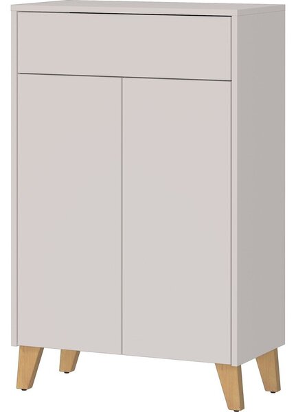 Kremno bela visoka kopalniška omarica v mat dekorju 63x101 cm Arnea – Germania
