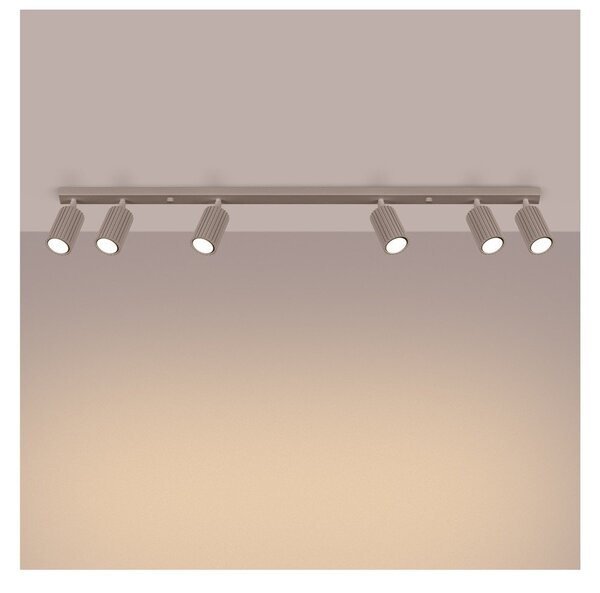 Sivorjavo kovinsko točkovno svetilo 6,5x117 cm Gleam – Sollux