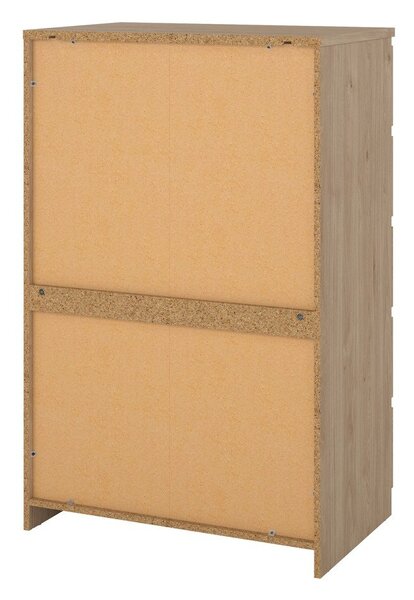 Komoda v hrastovem dekorju v naravni barvi 77x121x50 cm Naia – Tvilum
