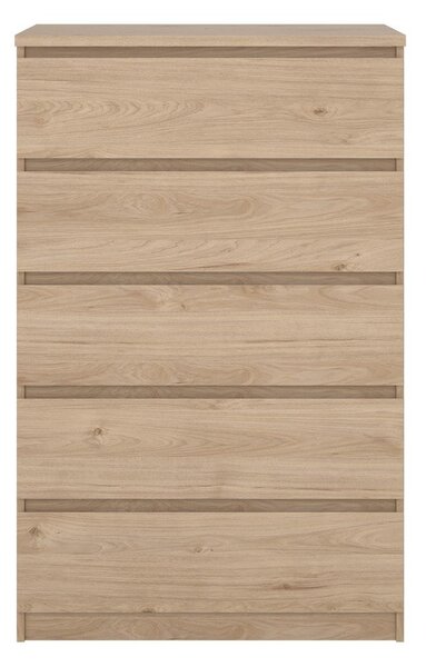 Komoda v hrastovem dekorju v naravni barvi 77x121x50 cm Naia – Tvilum