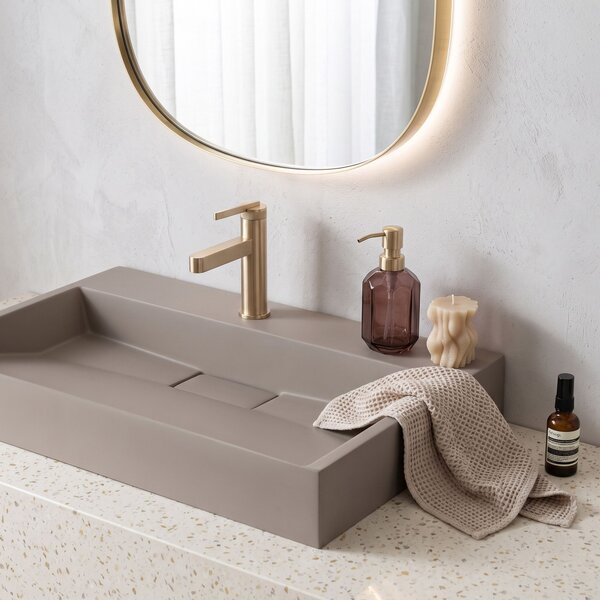 Konglomeratni umivalnik Rea GOYA 70CM Taupe