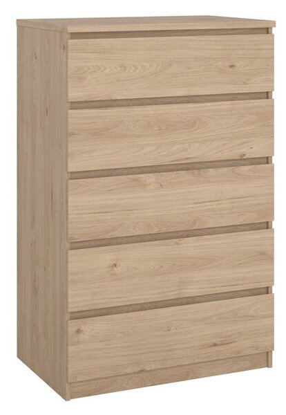 Komoda v hrastovem dekorju v naravni barvi 77x121x50 cm Naia – Tvilum