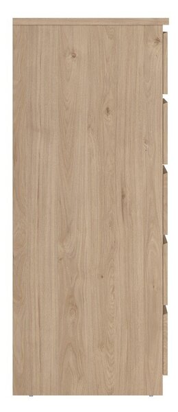 Komoda v hrastovem dekorju v naravni barvi 77x121x50 cm Naia – Tvilum