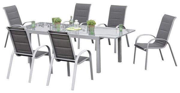 Gardenson Vrtni Set Amalfi Di Lusso, 7-Delno, Antracit